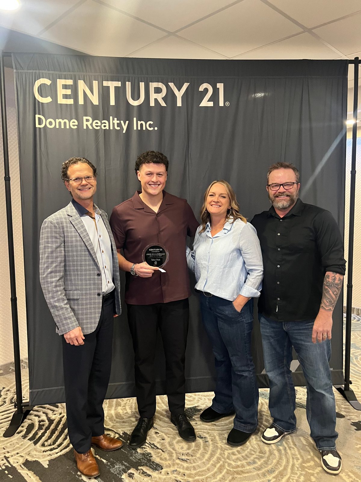 Talon Frick at Century 21 Canada award ceremony — Top 30 Under 30