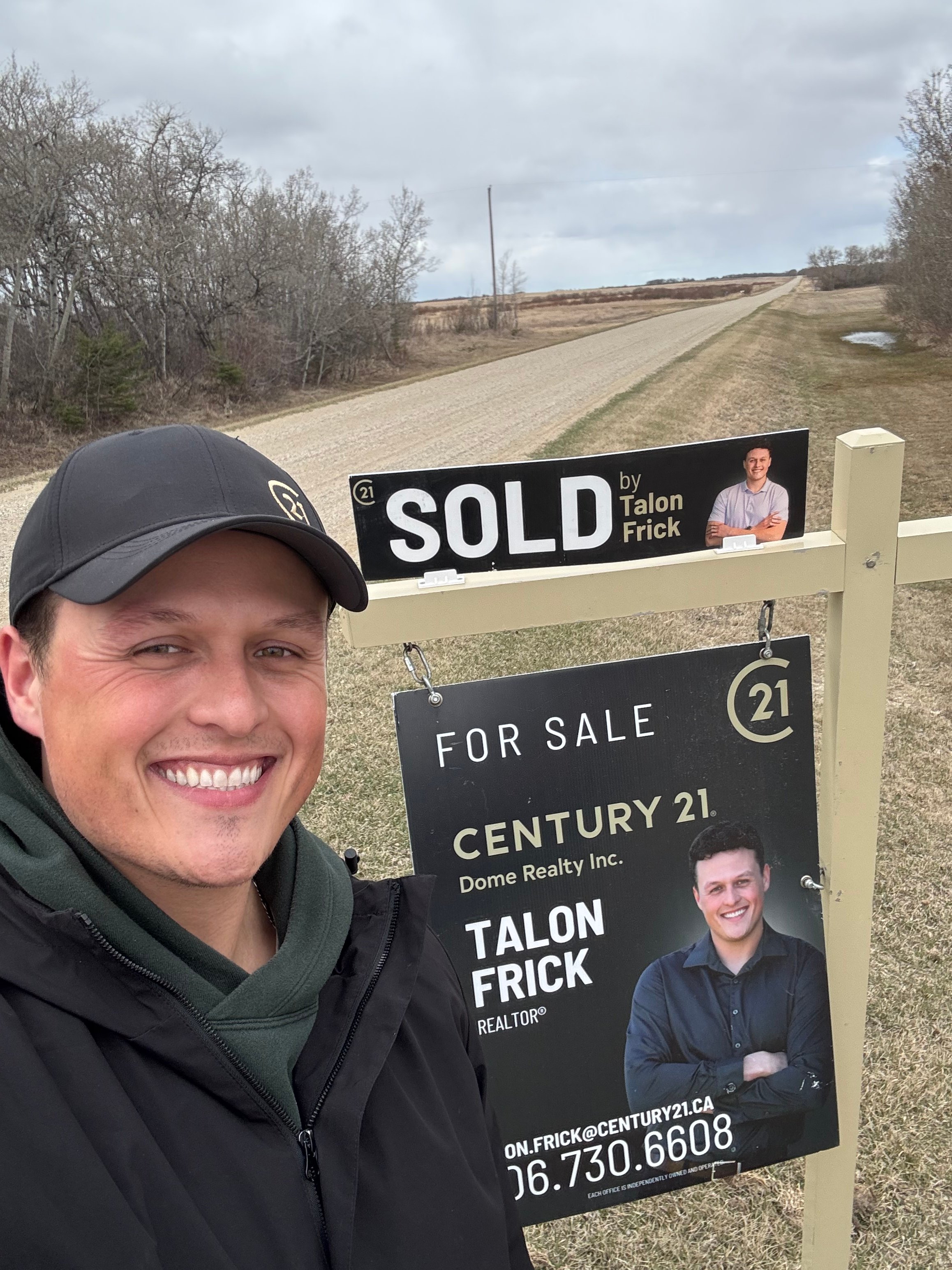 Talon Frick — SOLD sign Saskatchewan acreage