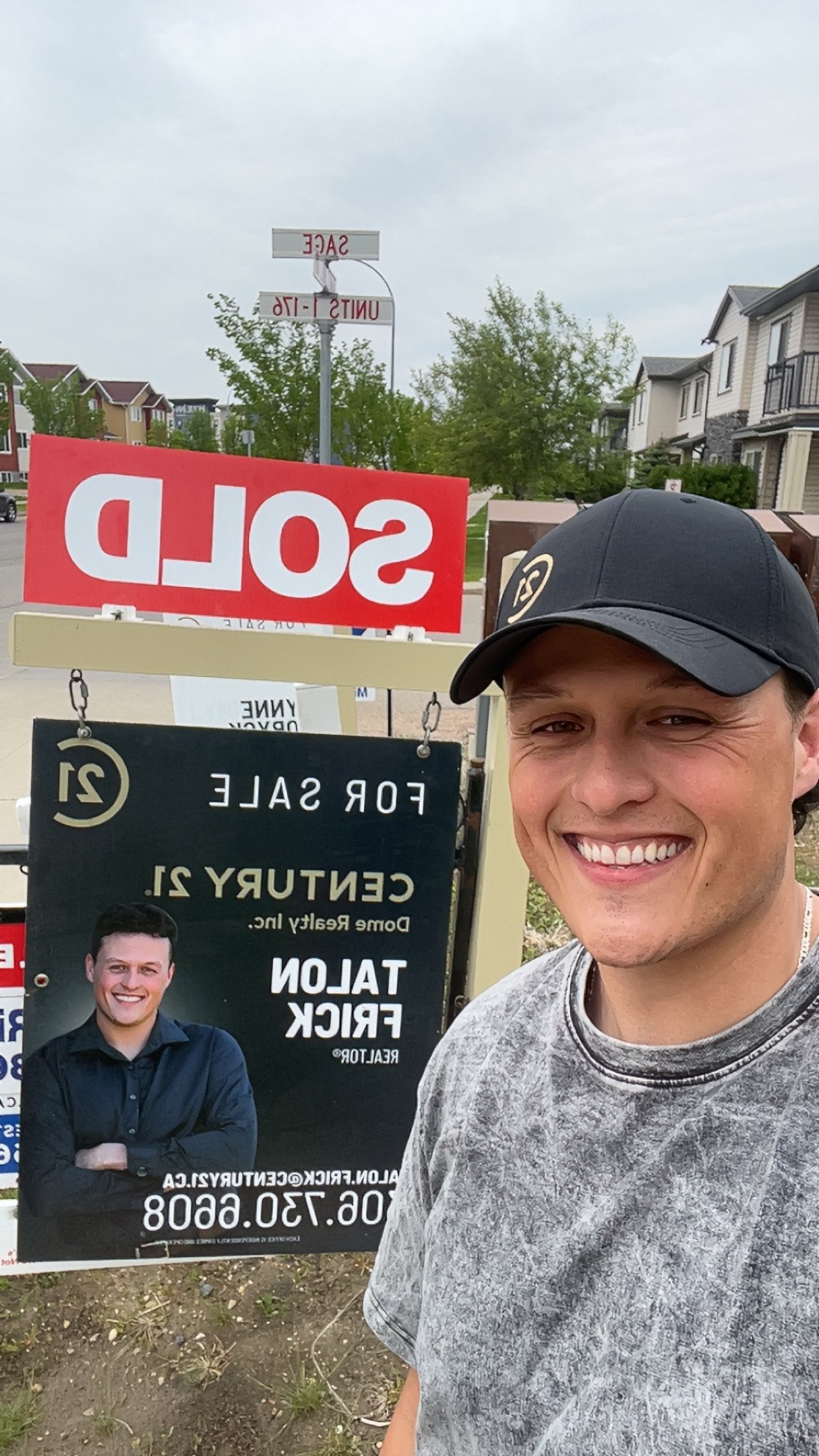Talon Frick — SOLD sign Regina neighbourhood