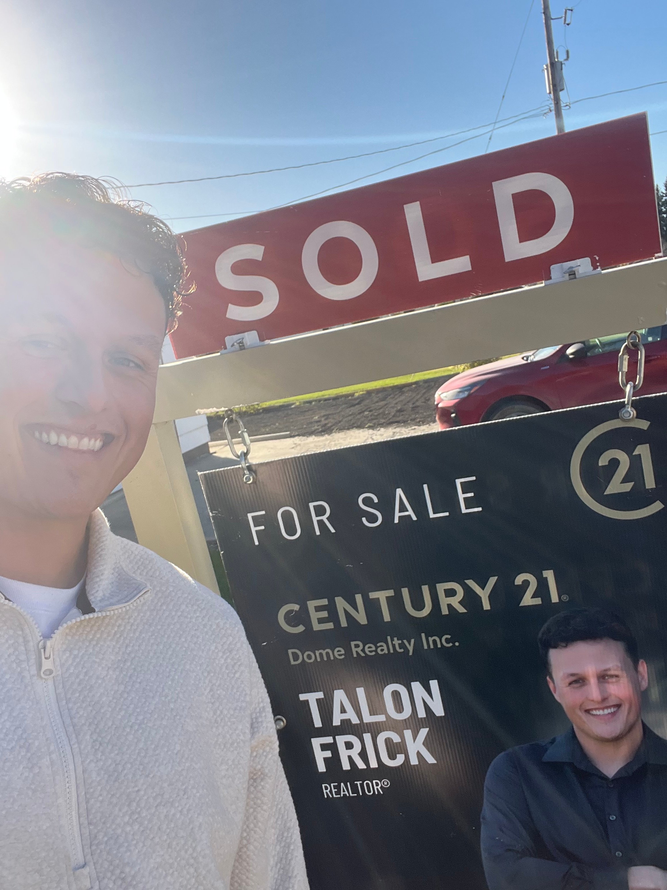Talon Frick celebrating another sale — Regina REALTOR®