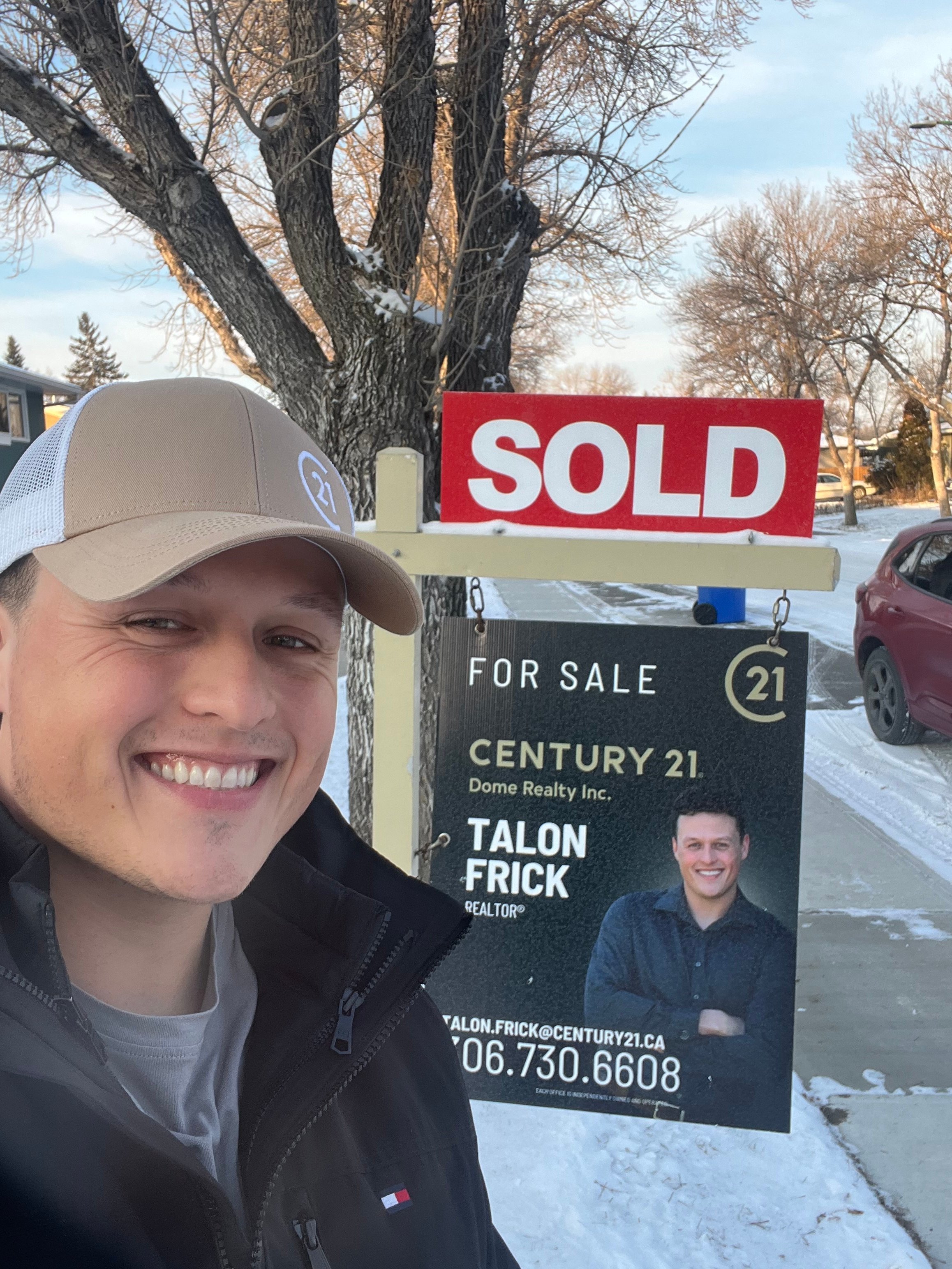 Talon Frick — SOLD sign Regina winter